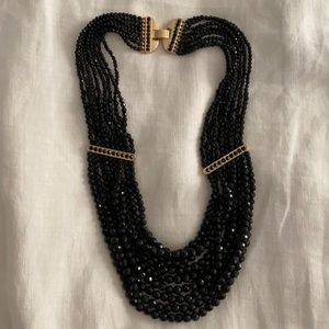 Black statement necklace